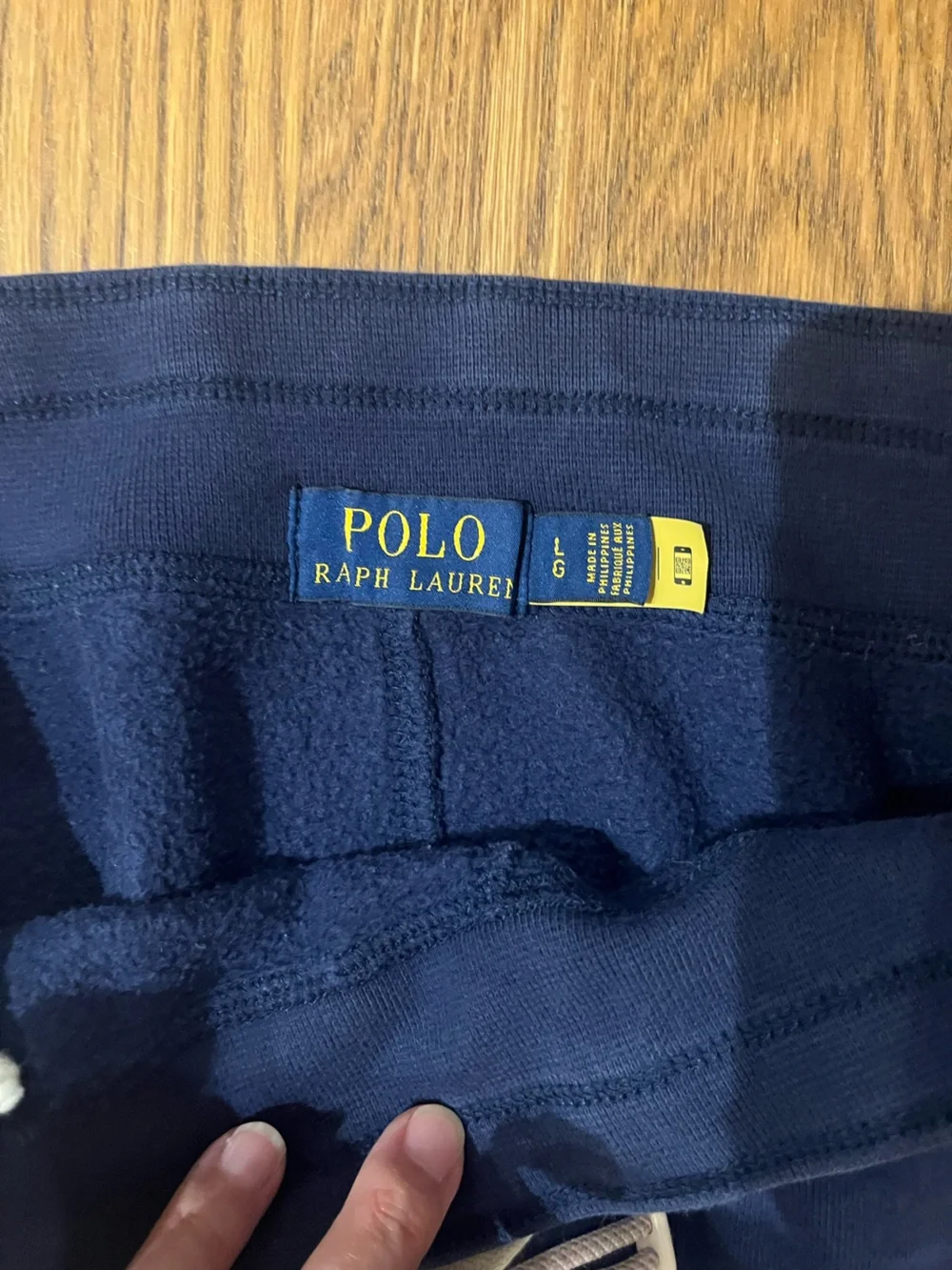 Polo by Ralph Lauren Navy Sweatpants with Yellow Tag